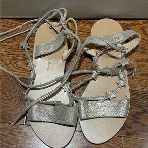 Silver Glitter Sandals